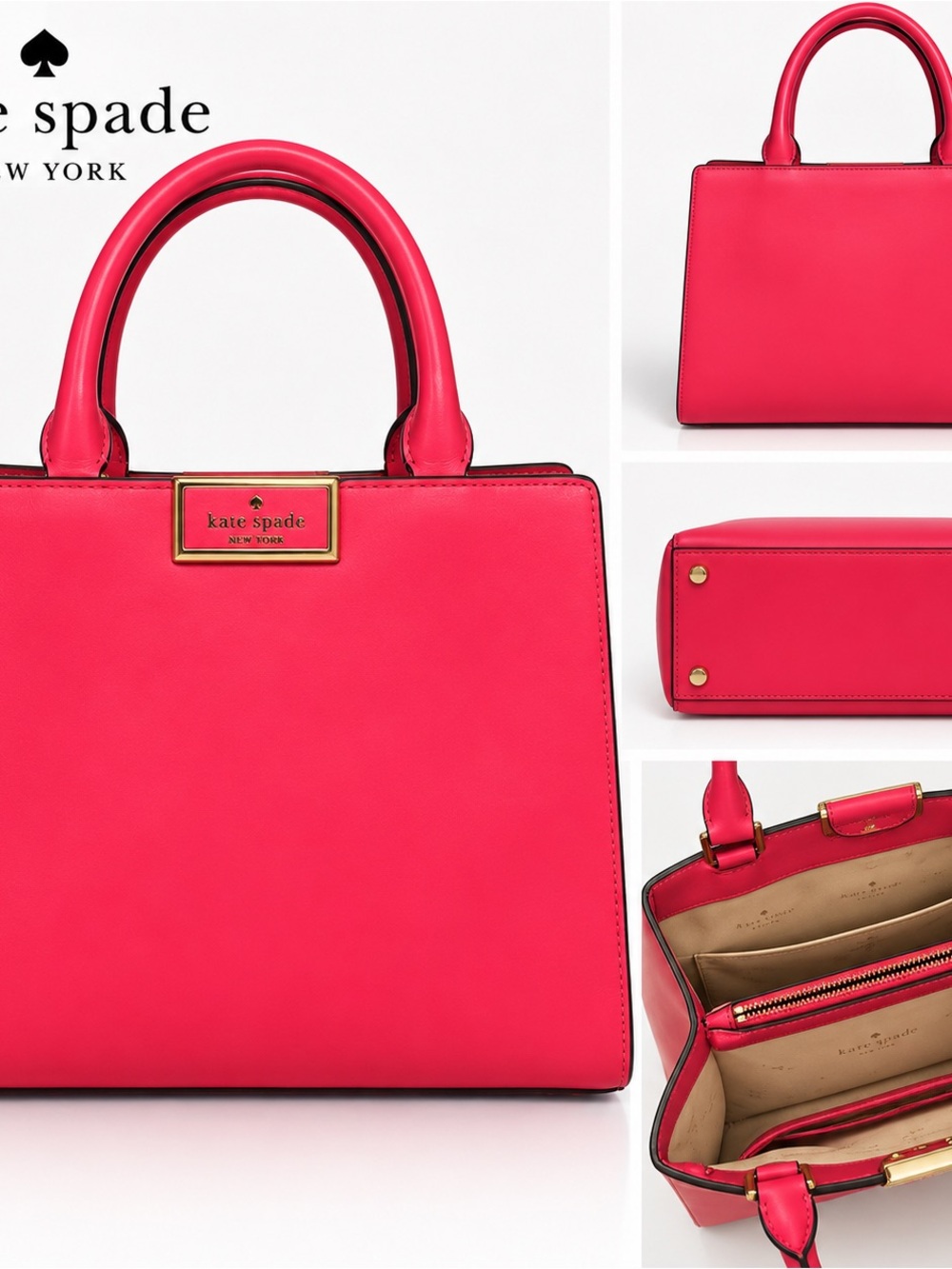 kate spade Hot Pink Leather Top-Handle Satchel